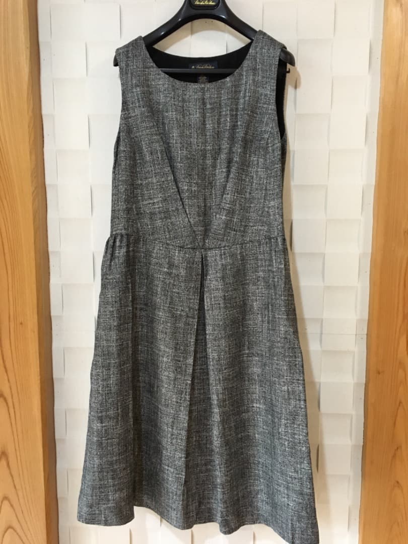 うのにもお得な情報満載! ブルックスブラザーズ絹麻ワンピース ひざ丈