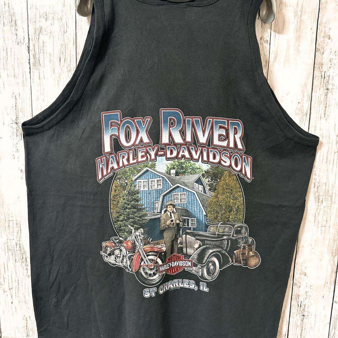 陰山織物謹製 【激レア】Harley-Davidson☆タンクトップ XL ビッグロゴ