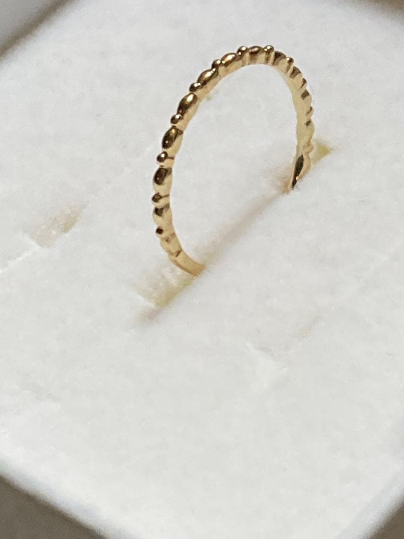 K10TSUTSUMI イエローゴールドリング ビーズ装飾 日曜日迄 FORTGASGNV_COM_BR