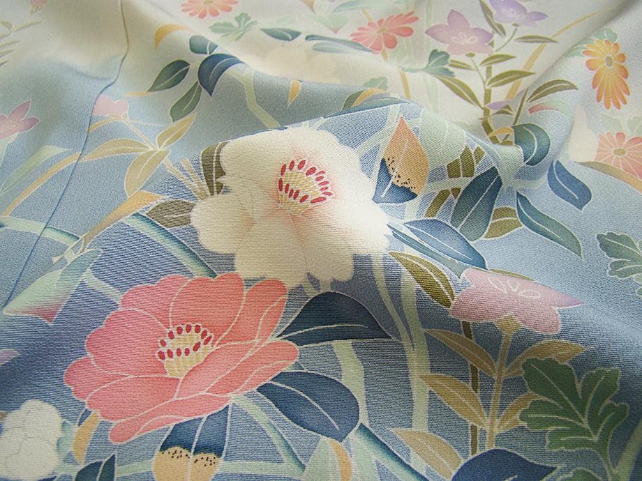 値下げ交渉ＯＫ！作家物 極上濱ちりめん 松葉 色留袖 訪問着 正絹 Ｂ４５９ 値下げ交渉OK！作家物 極上濱ちりめん 松葉 色留袖 訪問着 正絹