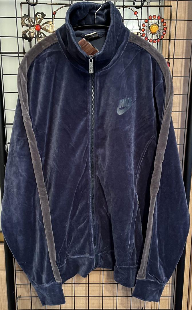 NIKE ナイキ ロゴ ベロア トラックジャケット 上下 ネイビー XL 未使用