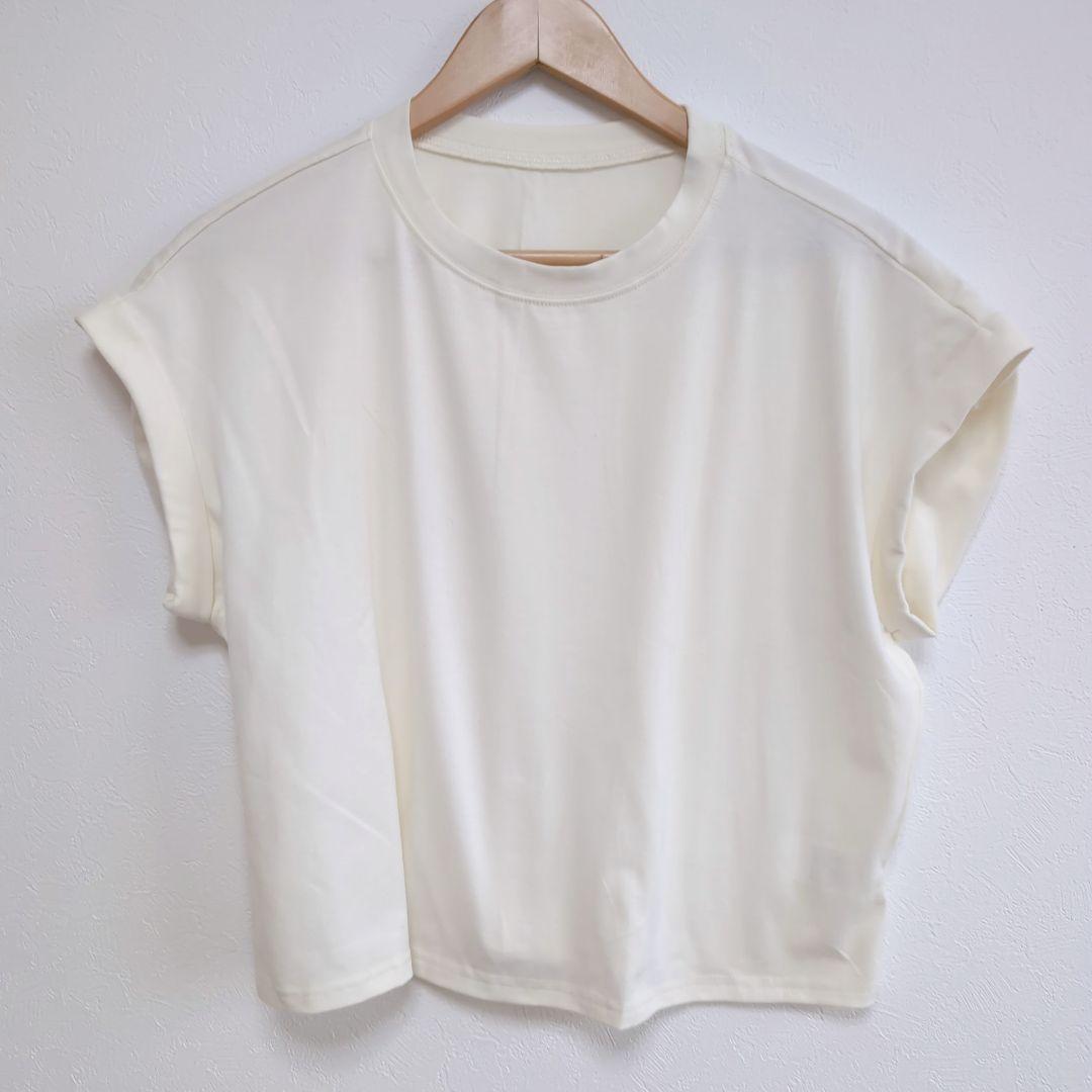 Tシャツ レディース 半袖 ショート丈 トップス ｔシャツ　L