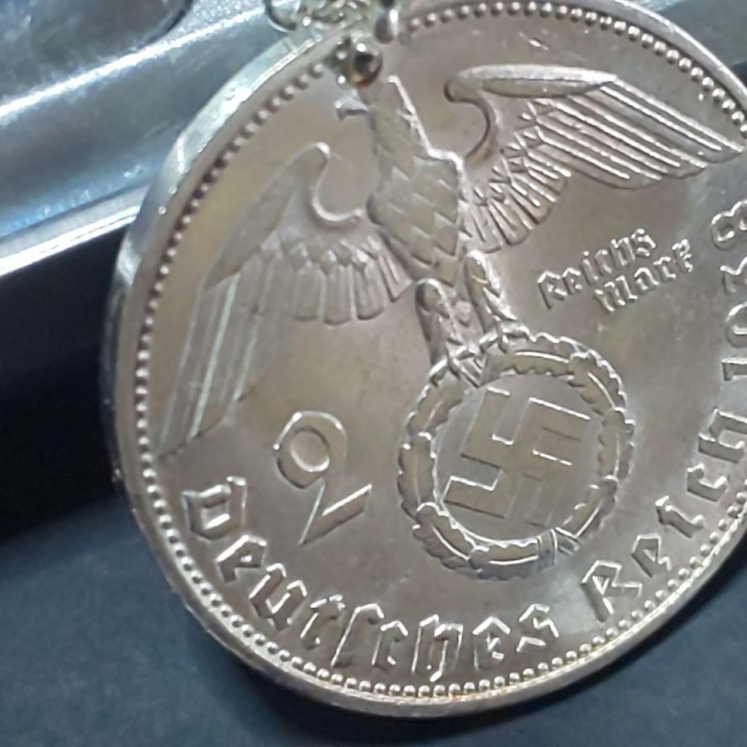ドイツ！ 1938年 銀貨！ネックレス！！！ ポール・フォン・ヒンデンブルク