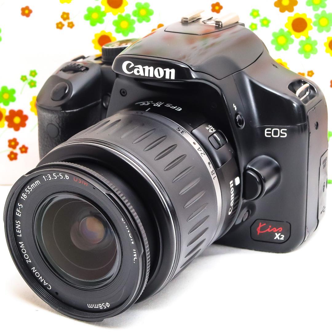 美品 キャノン Canon kiss x2☆スマホに転送☆お手軽一眼レフ♪