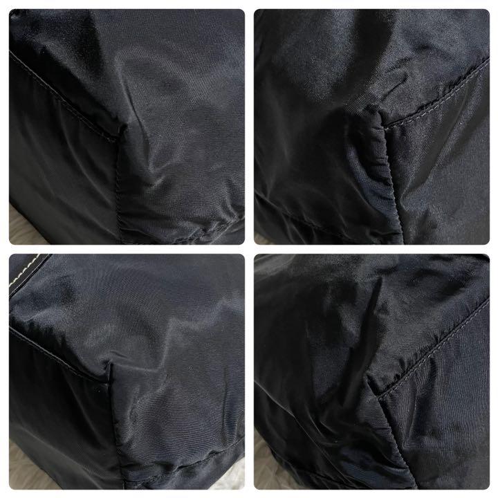 セール国産 美品 黒 三角プレート 白タグ A4可能 TRDf3-m91413139370 PRADA プラダ トートバッグ 人気SALE格安