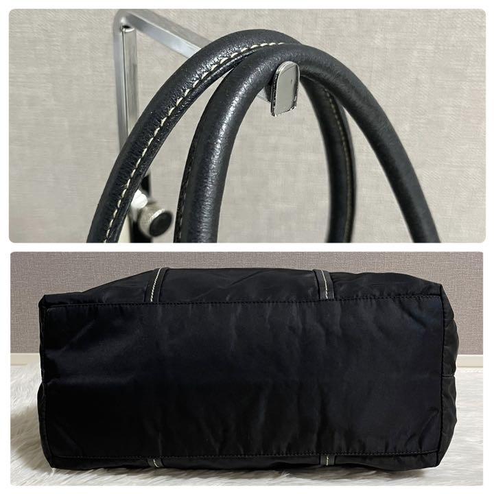 セール国産 美品 黒 三角プレート 白タグ A4可能 TRDf3-m91413139370 PRADA プラダ トートバッグ 人気SALE格安