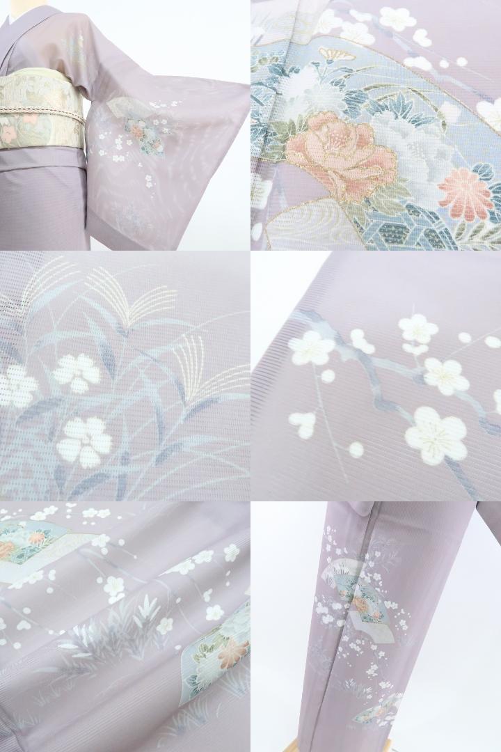Y3197◇美品 洗える夏着物 絽 誂えポリエステル 手縫い仕立て