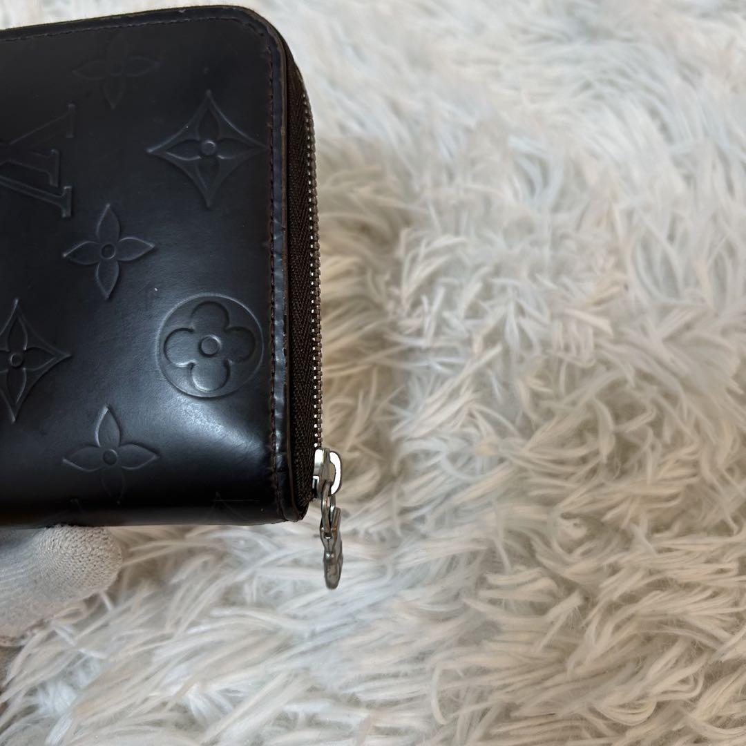 【美品✨ ポルトモネ】ルイヴィトン　ラウンドジップ　焦茶　折り財布　ユニセックス