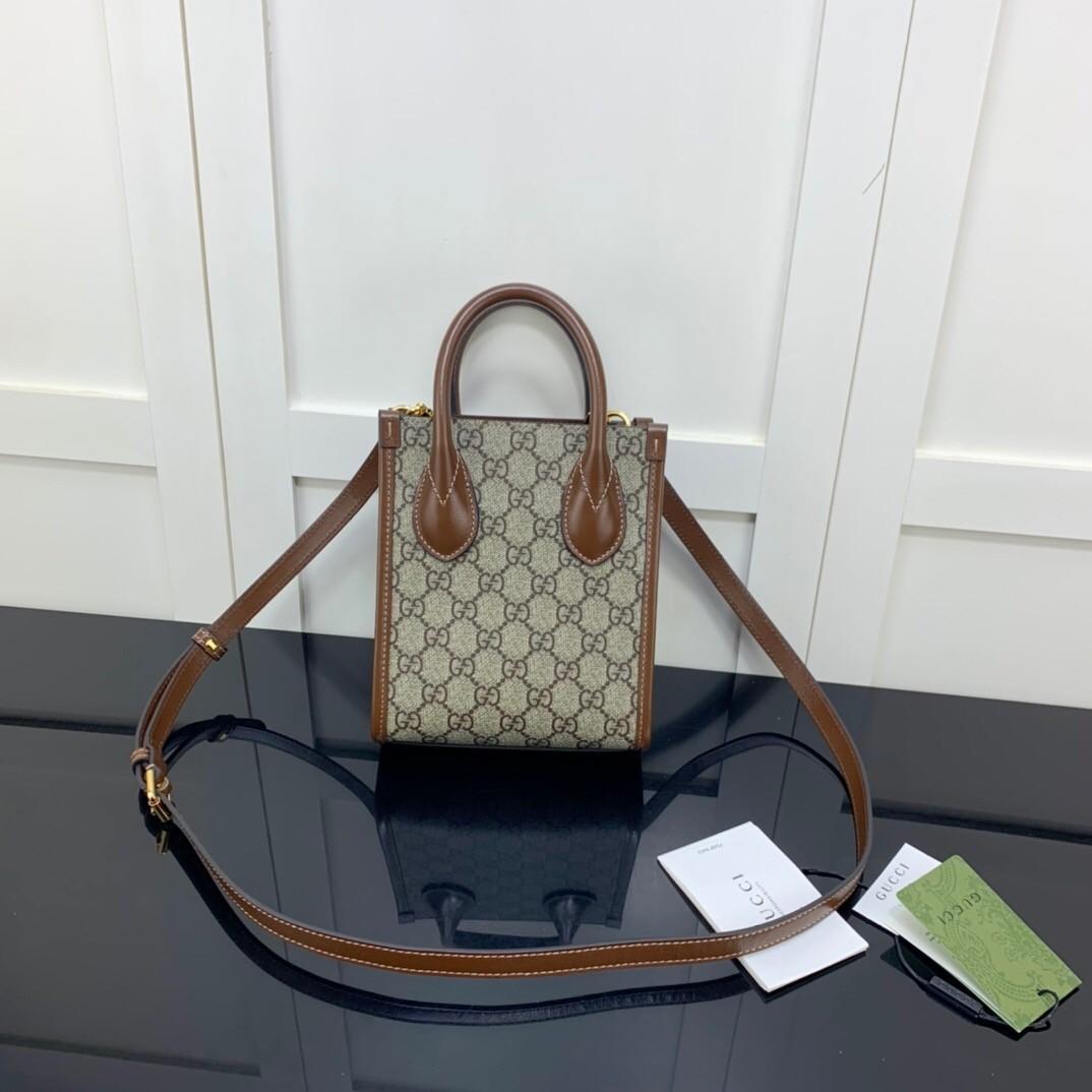 Gucci ショルダーバッグ ベージュ/ブラウン - メルカリ