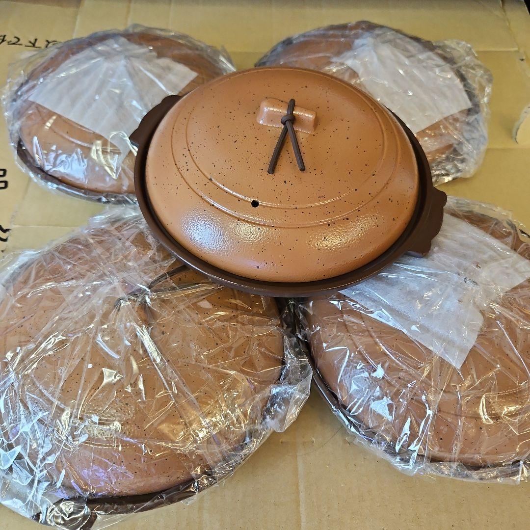 アルミ鍋 18cm丸陶板【5客セット】