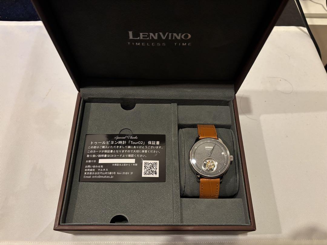 【美品・替えベルト付】LENVINO Tour02 トゥールビヨン
