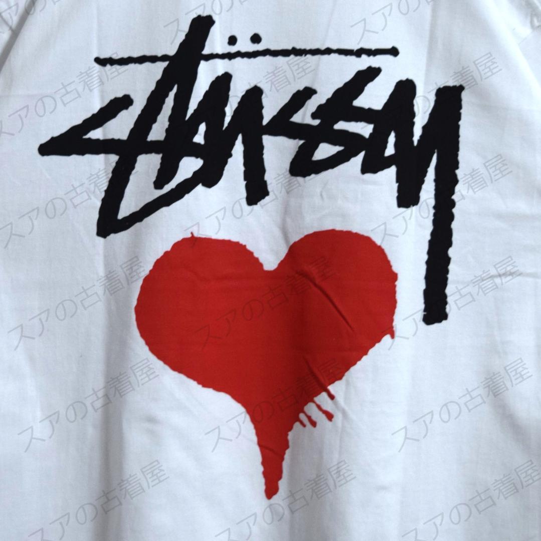 【ステューシー】正規・新品タグ　ハート　ホワイト　XL　Tシャツ ステューシー》正規・新品タグ ハート ホワイト M Tシャツ