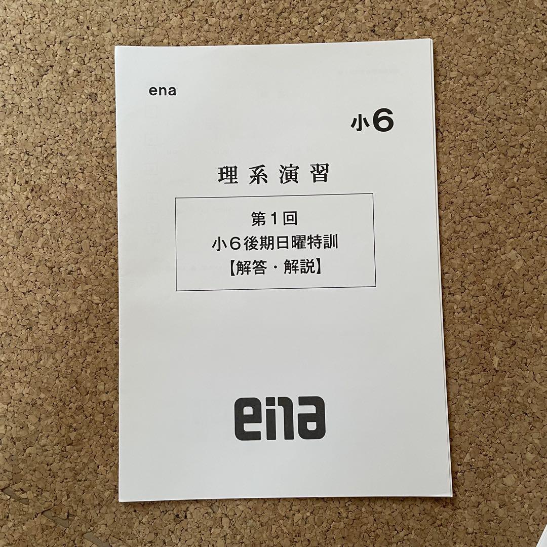 ena 学芸大附属国際中コース 小6後期日曜日特訓第1回〜第16回
