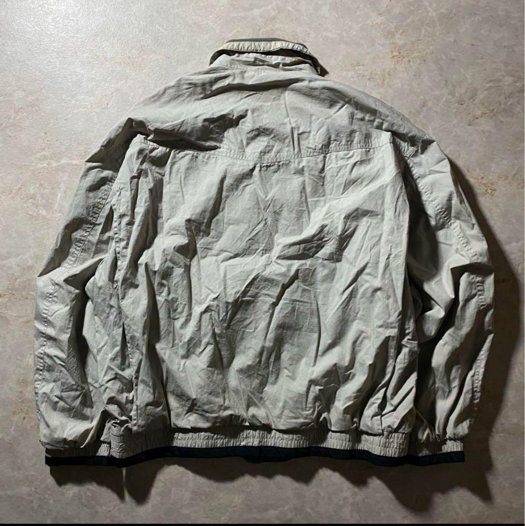 LACOSTEハリントンジャケットXLオフ白当時物グランパ CBOY配色古着美品