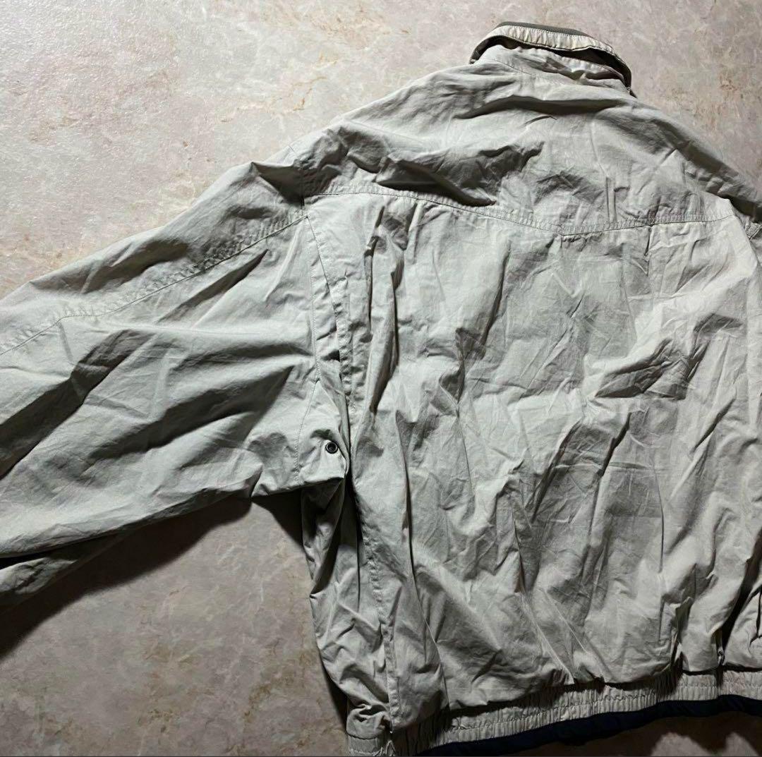 LACOSTEハリントンジャケットXLオフ白当時物グランパ CBOY配色古着美品