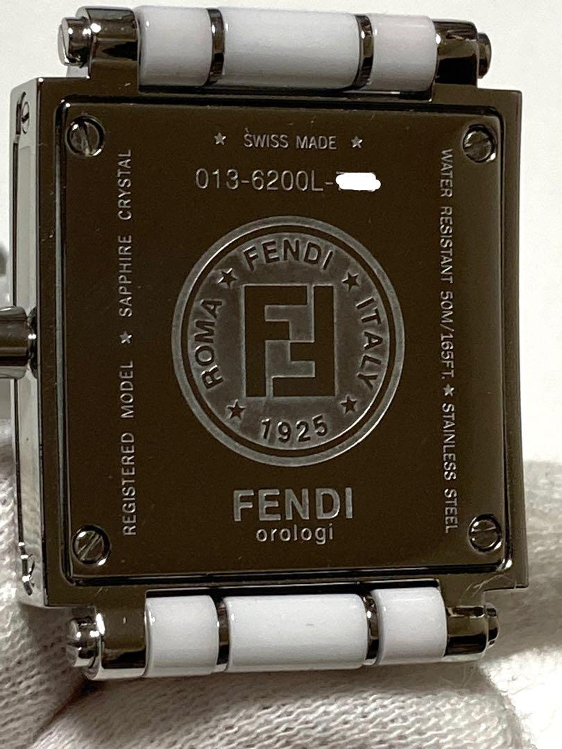 美品！　FENDI フェンディ　12pダイヤシェル　セラミック　レディース腕時計