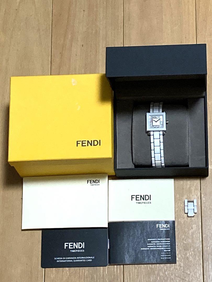 美品！　FENDI フェンディ　12pダイヤシェル　セラミック　レディース腕時計