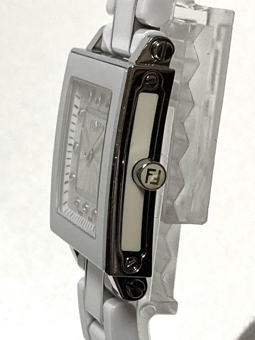 美品！　FENDI フェンディ　12pダイヤシェル　セラミック　レディース腕時計