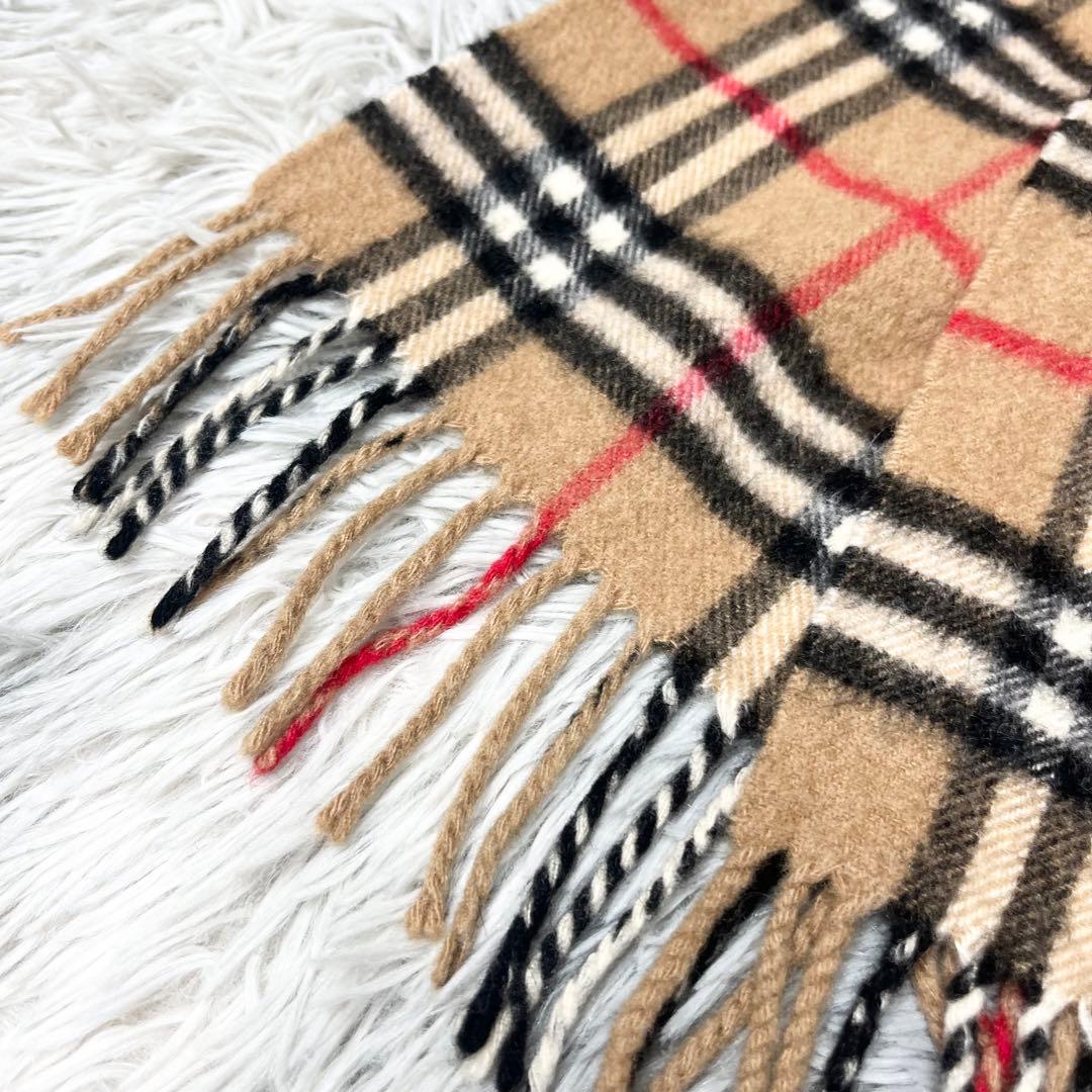 1円 美品 バーバリーズ チェック柄 カシミヤ100％ マフラー CO041 美品BURBERRY カシミヤ100% マフラー チェック ネイビー 英国製