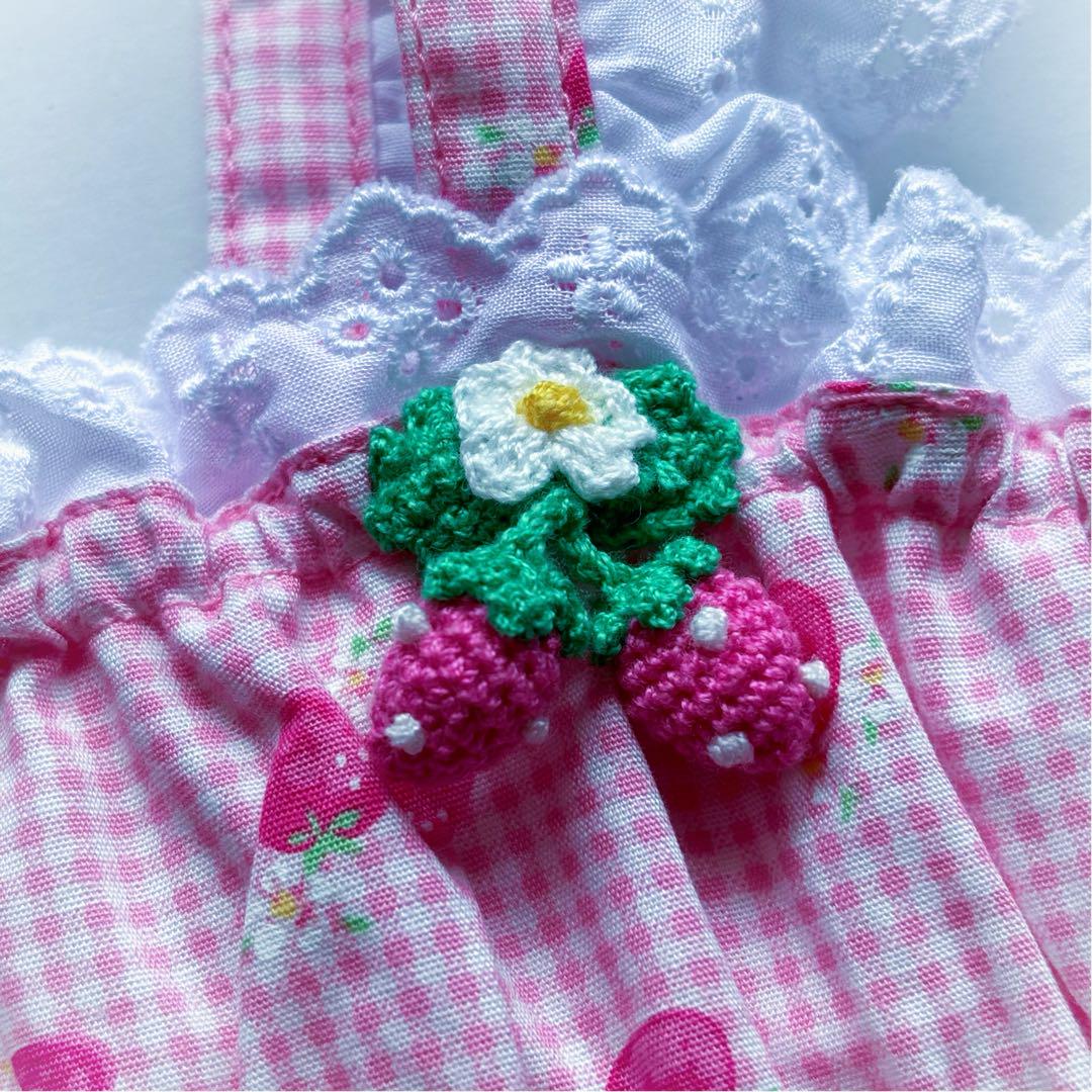 未使用 メゾピアノ ワンピース セットアップ フル－ツ いちご ピンク 80