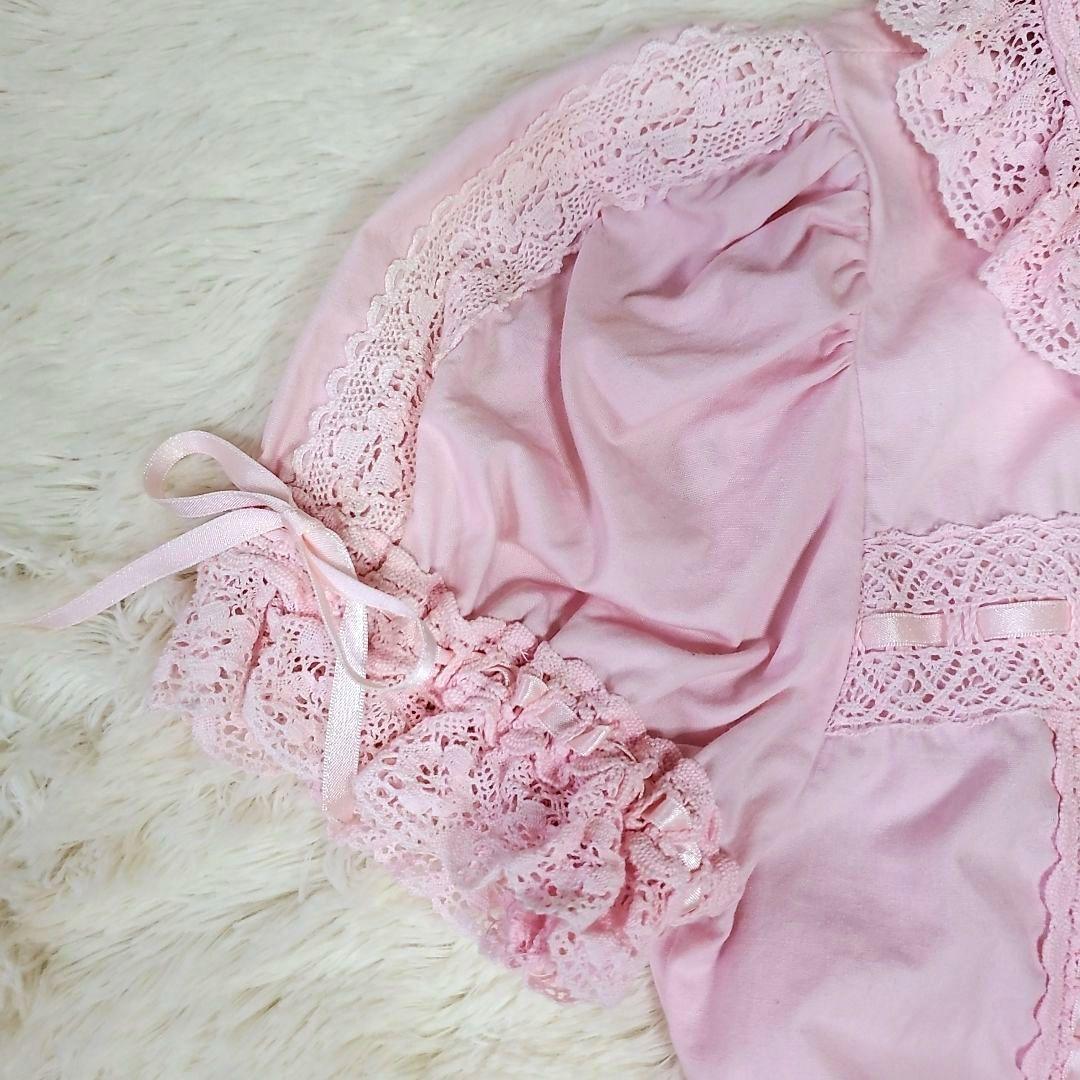 旧タグ Angelic Pretty はしごレース 半袖 ブラウス ピンク 旧タグ Angelic Pretty はしごレース 半袖 ブラウス ピンク