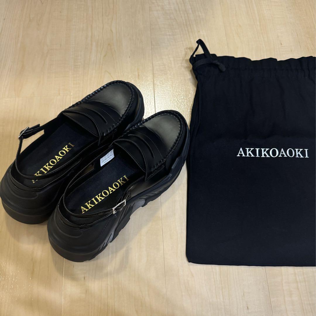 AKIKOAOKI ローファー Demi Black×Black