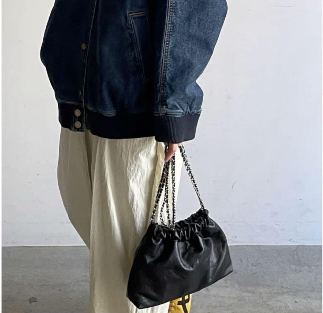 新品 JISTORY ジストーリー チェーンショルダーバッグ CHAIN SHOULDER WRINKLE BAG | JISTORY