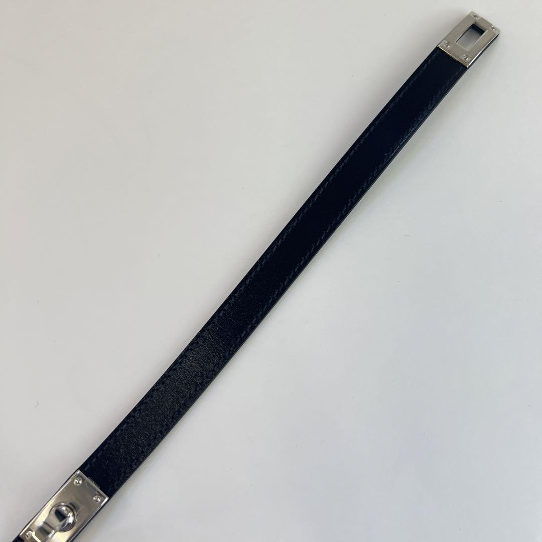 新品未使用　HERMES エルメス　レザーブレスレット ケリー　T6 ブラック