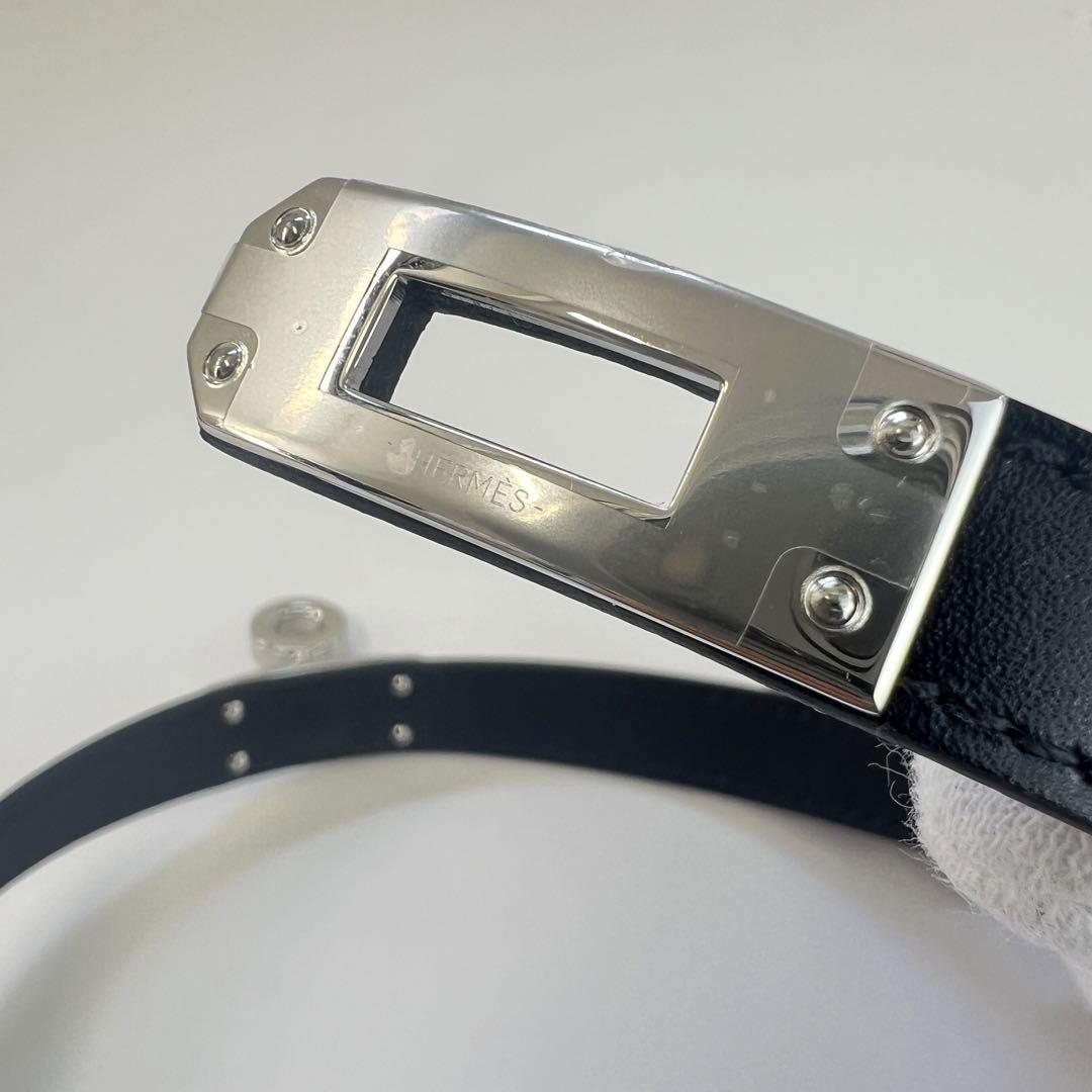 新品未使用　HERMES エルメス　レザーブレスレット ケリー　T6 ブラック