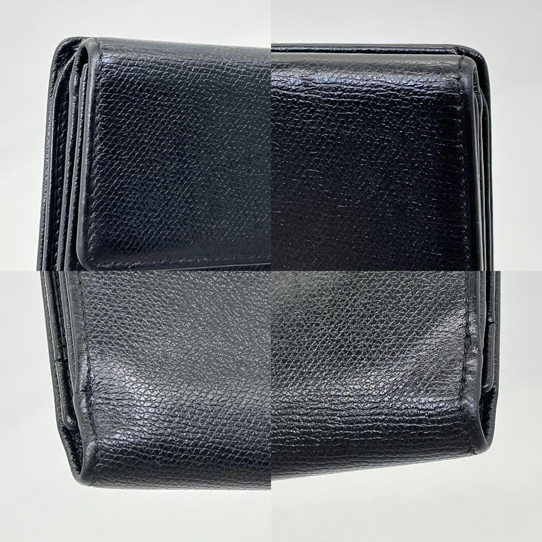 CHANEL 長財布 フラップウォレット ココマーク レザー 黒 シリアルあり