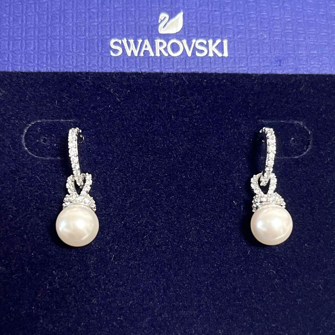 スワロフスキー ピアス Originally パール シルバー正規品 極美
