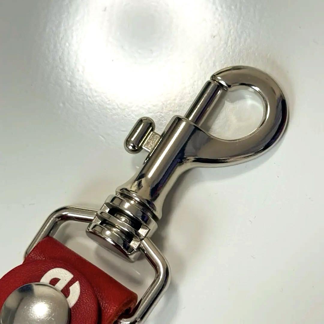 【ヒロカズ】Supreme Leather Key Loop\"Red\"