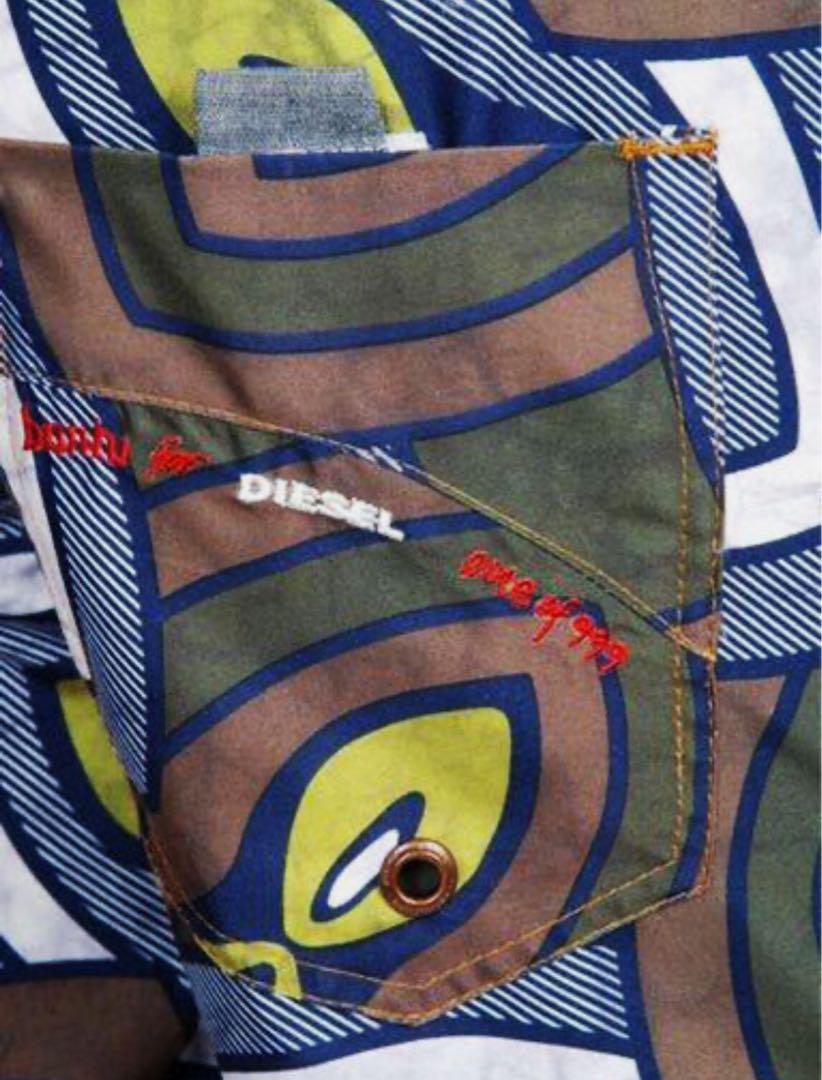 新しいブランド ビンテージ古着】DIESEL メンズ ビーチショーツ コラボ Bantu × 水着・ラッシュガード