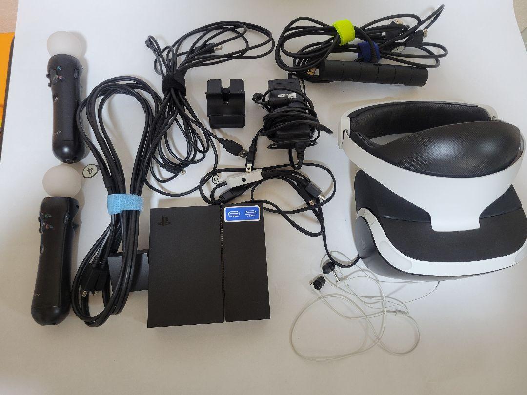 SONY 【PlayStation VR ヘッドセット】+ムーブ２本+ソフト付き