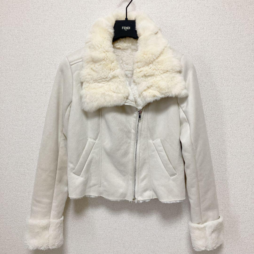 SALE定番人気 ROYAL PARTY ムートン ファー ジャケット M アイボリー GKSLj-m91458539271 NEW安い