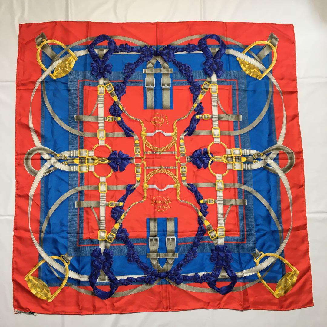 2506-229｜エルメス カレ 90 スカーフ シルク レッド - メルカリ