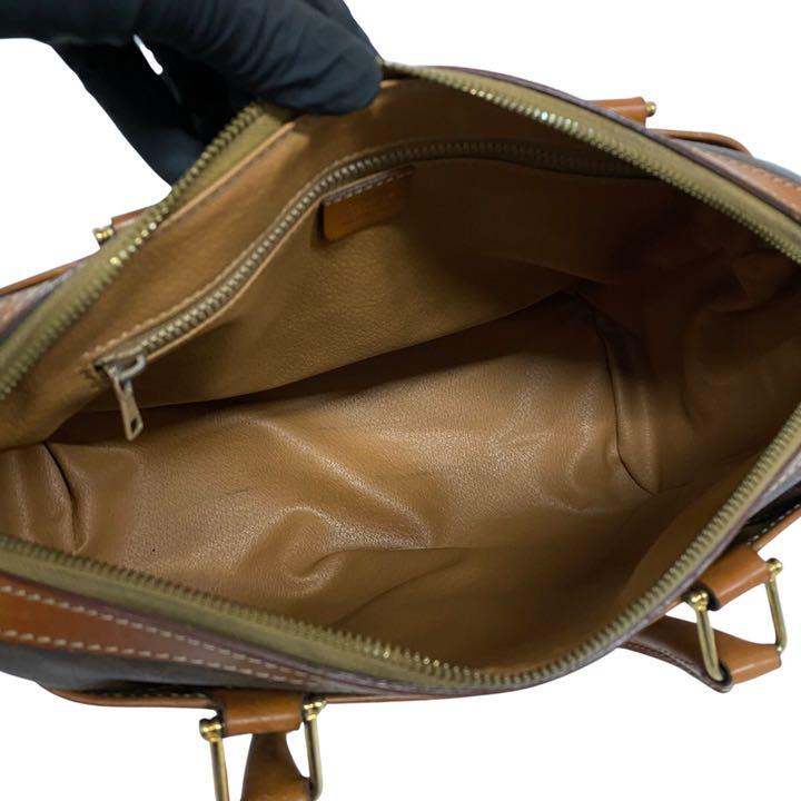 大人気正規品 美品 柄 ボストンバッグ ハンドバッグ ブラウン hYBba-m91468422382 セリーヌ マカダム ブラゾン 大特価新作