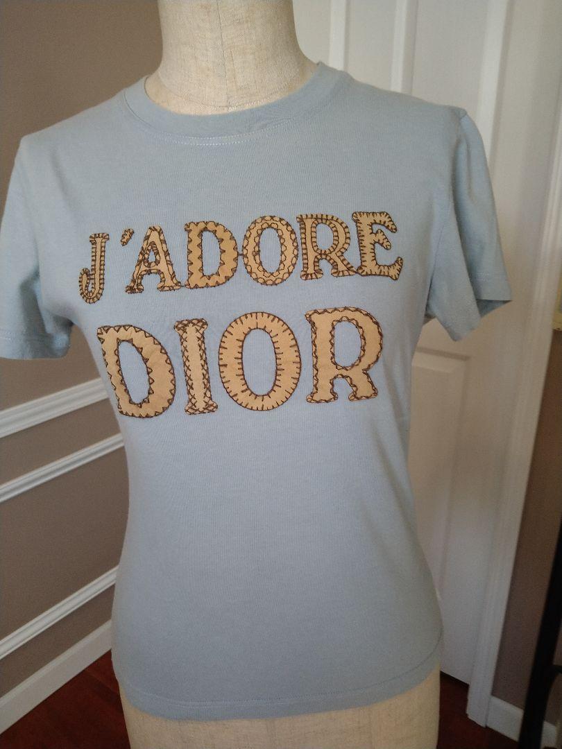 DIOR ジャドール ロゴ 水色 Ｔシャツ-