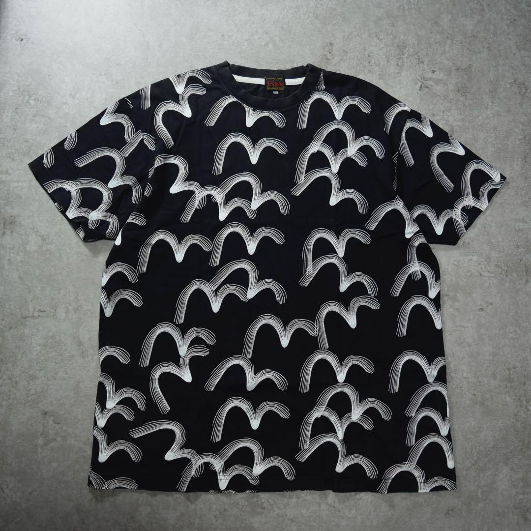 Y2K OLD EVISU エヴィス リバーシブル メッシュ Tシャツ カモメ