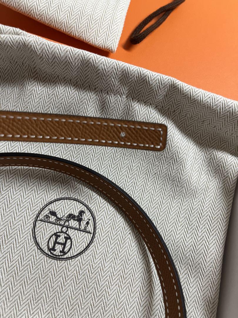 【新品未使用】HERMES　エルメス　リバーシブルベルト　黒　ゴールド　13mm