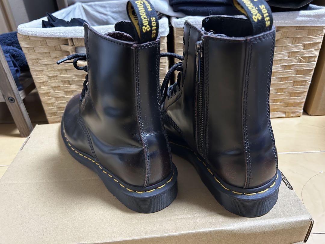 Dr. Martens 黒 レザー ブーツ サイドファスナー
