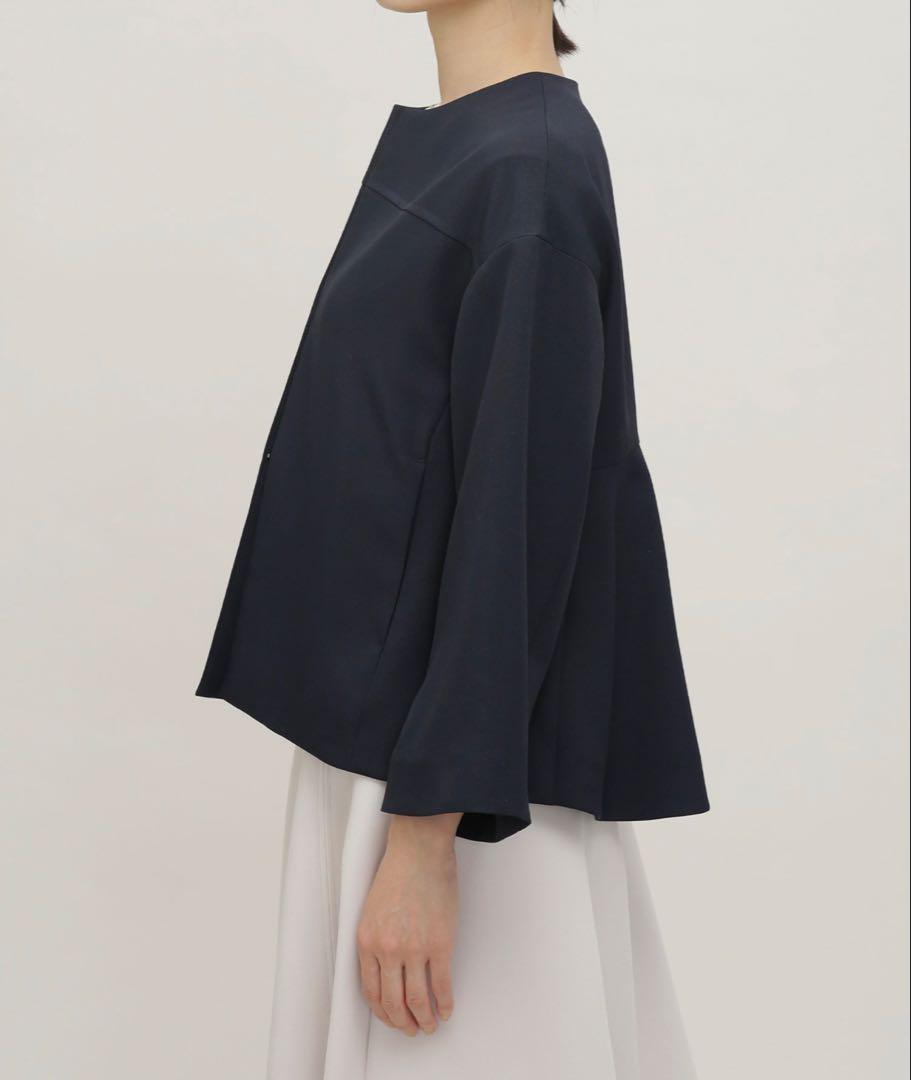 美品✨ナノユニバース マルチファンクションノーカラージャケット ネイビー