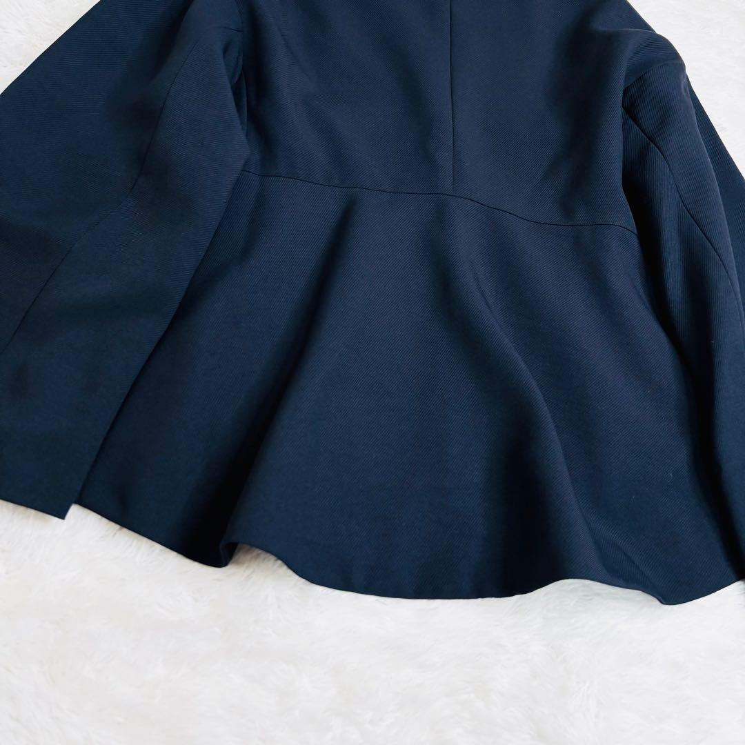 美品✨ナノユニバース マルチファンクションノーカラージャケット ネイビー