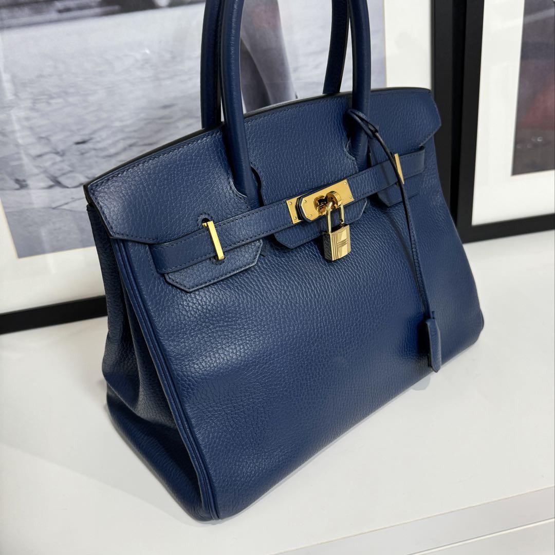 HERMES エルメス バーキン30 アルデンヌ ブルーロイ