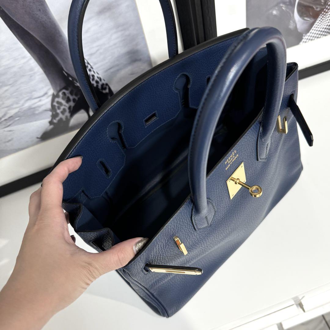 HERMES エルメス バーキン30 アルデンヌ ブルーロイ