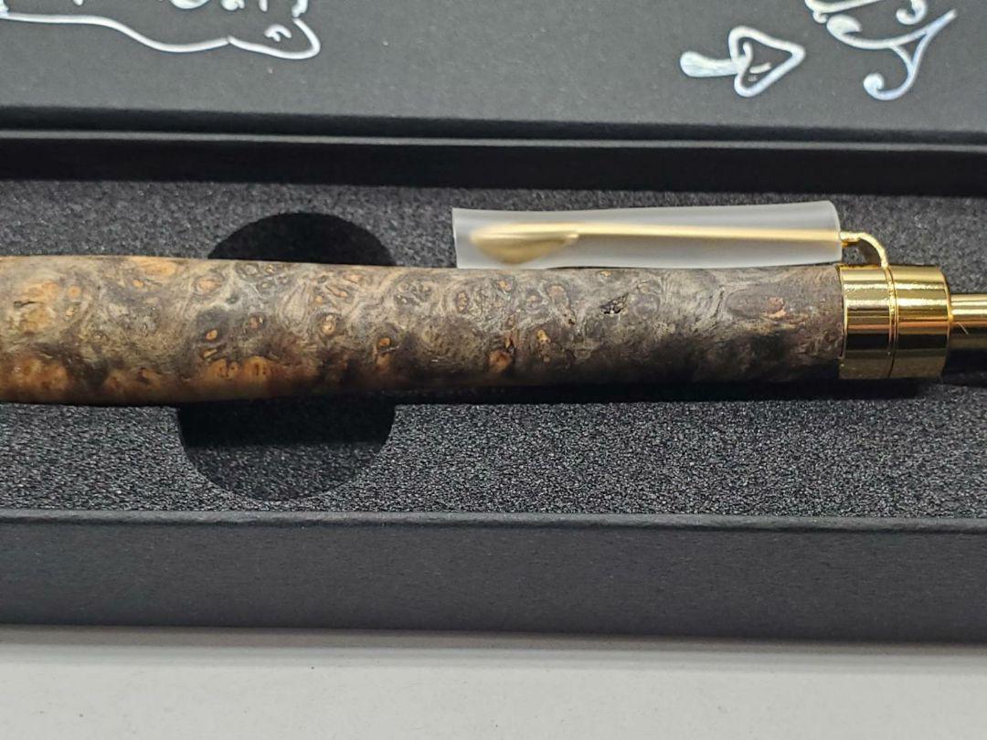 新品　こぶた工房　極上花梨瘤青白　ゴールド金具シャープペンシル0.5ミリ