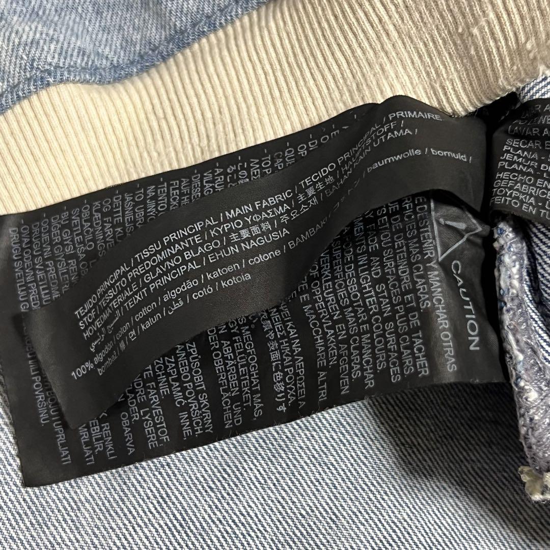 ZARA ザラ ジッパー デニム スウェットシャツ XLサイズ 完売品 ZARA ザラ ジッパー デニム スウェットシャツ XLサイズ 完売品
