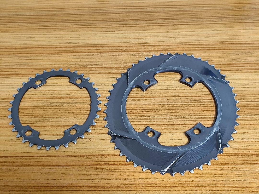 アブソリュートブラック 楕円チェーンリング50-34Tセット