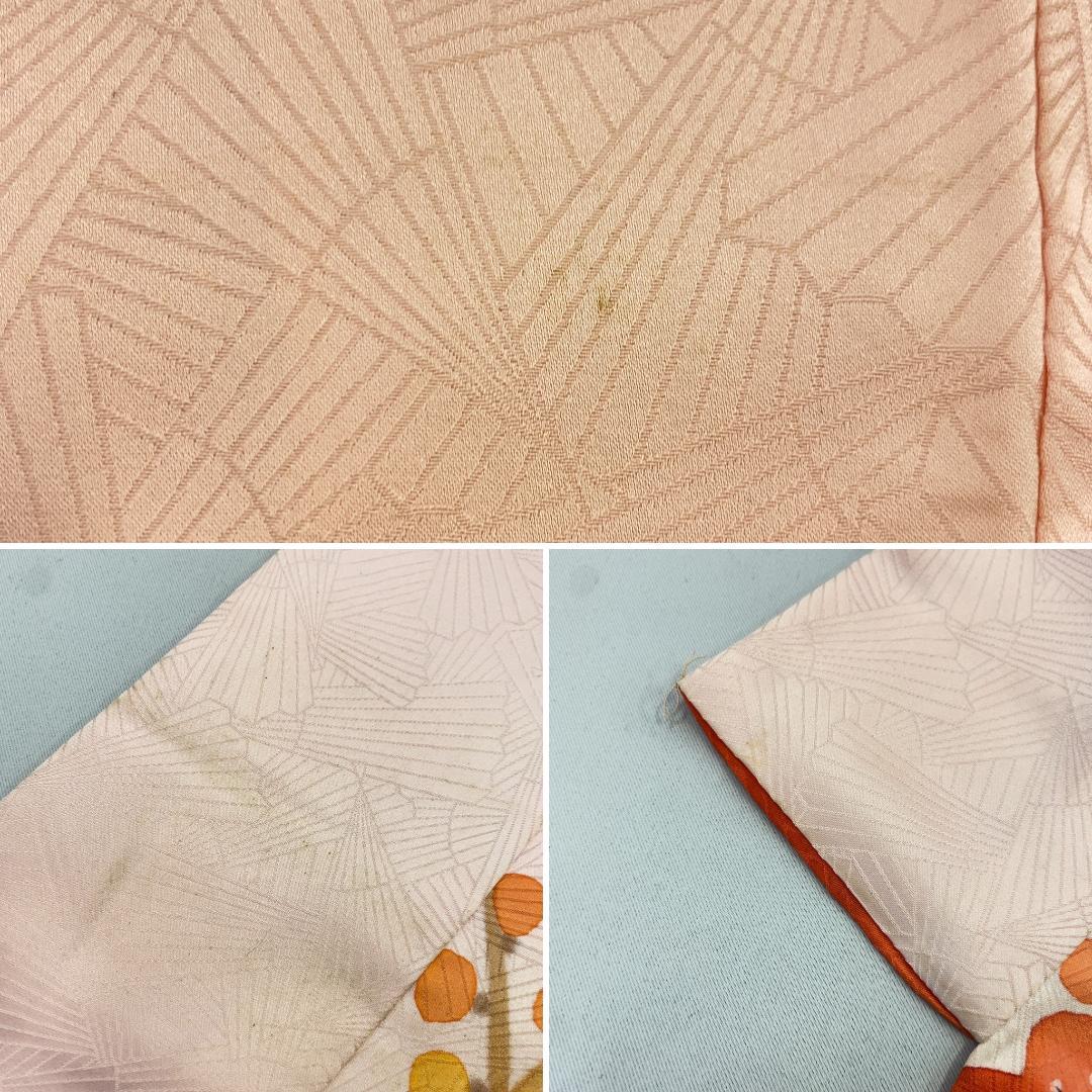 【S1332】着物 振袖 正絹 袷 尾長鳥 梅 松 単品販売 画像10