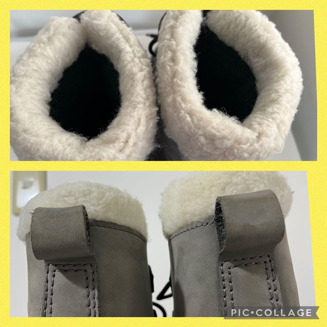 SOREL CARIBOU スノーブーツ　グレー/ブラックレディース24cm
